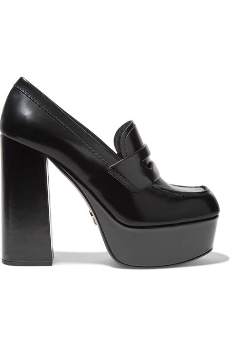 platform loafer prada|platform loafers women Prada.